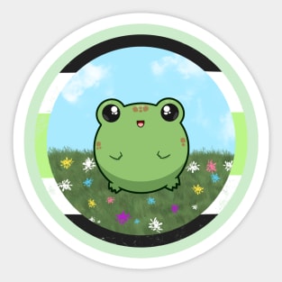 Pride Froggo (Agender) Sticker